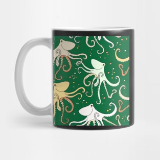 happy octopus on green Mug